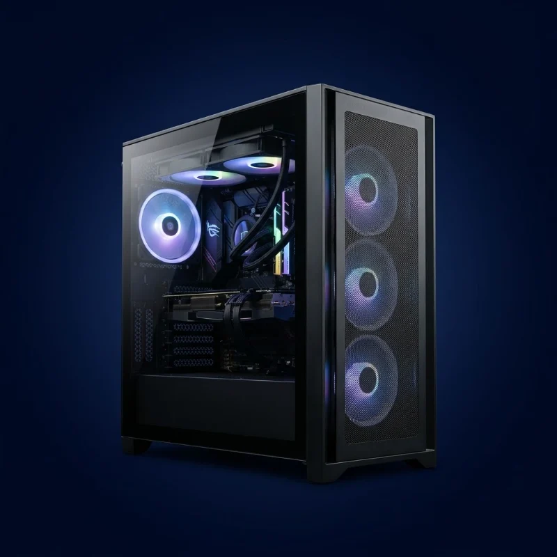 מחשב גיימינג בהרכבה אישית עם תאורת RGB